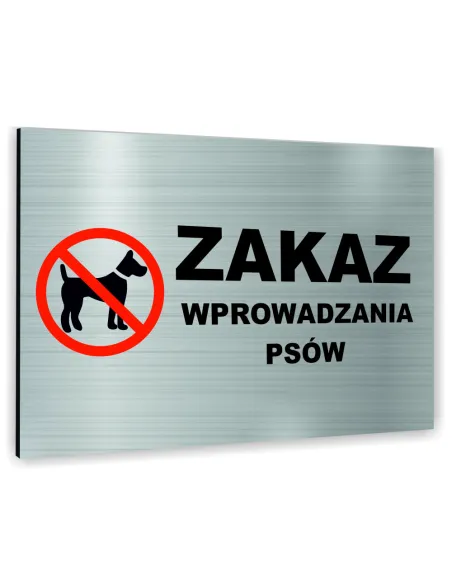 Znak Tablica Informacyjna Dibond Zakaz Wprowadzania Psów