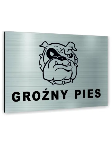 Znak Tablica Informacyjna Dibond – Groźny Pies Reklamowy