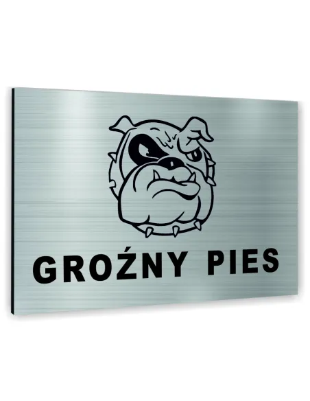Znak Tablica Informacyjna Dibond – Groźny Pies Reklamowy