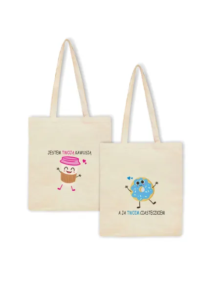 Eko Torba Nadrukiem Walentynki Prezent Kawusia z Nadrukiem
