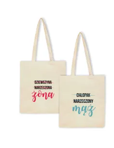 Eko Torba z Nadrukiem Napis Prezent Żona Personalizowany