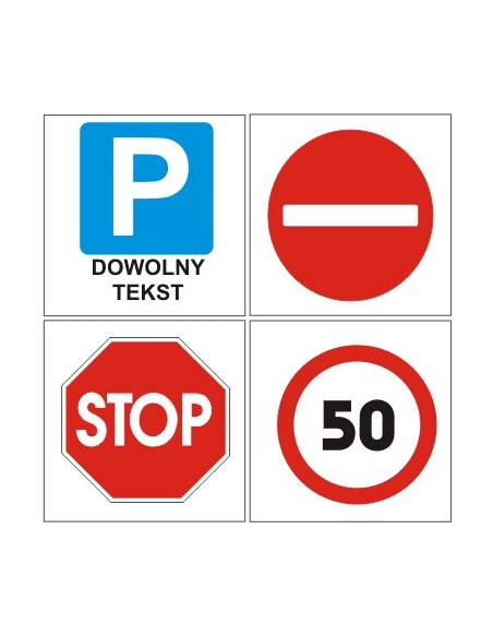 Znak Drogowy 40x40 cm Posesyjny Znaki Drogowe Posesyjne