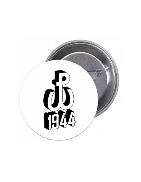 Przypinki Buttony 1944 Znaczki Badziki Grafiką z Nadrukiem