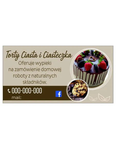 Szyld Reklamowy Reklama 100x50 Torty Ciasta Ciasteczka