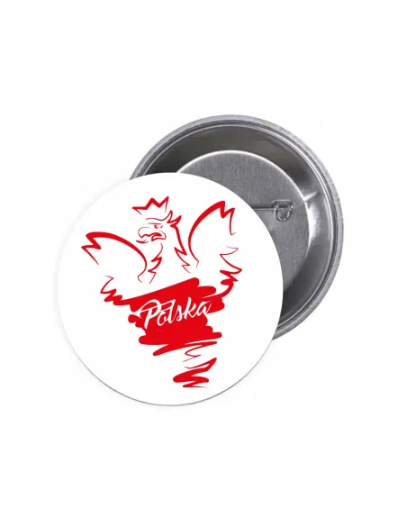 Przypinki Buttony Polska Znaczki Badziki z Grafiką