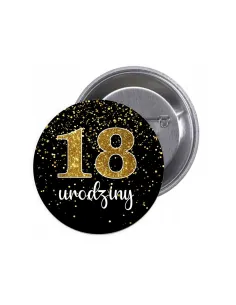 Przypinki Buttony 18 Urodziny Znaczki Badziki z Grafiką