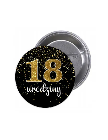 Przypinki Buttony 18 Urodziny Znaczki Badziki z Grafiką