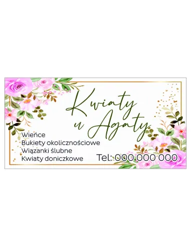 Szyld Reklamowy 40x60 cm – Reklama 40x60 cm Kwiaciarnia