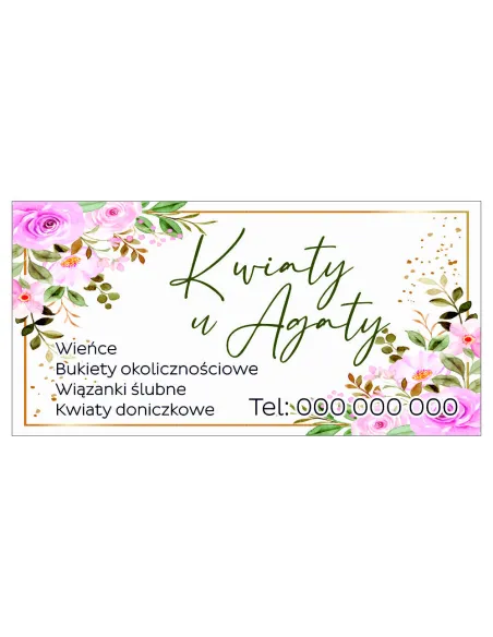 Szyld Reklamowy 40x60 cm – Reklama 40x60 cm Kwiaciarnia