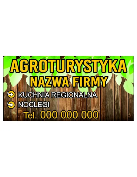Naklejka Auto Reklamowa 50x100cm Agroturystyka – Na Auto