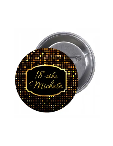 Przypinki Buttony 18 Stka Imię Znaczki Badziki Grafiką