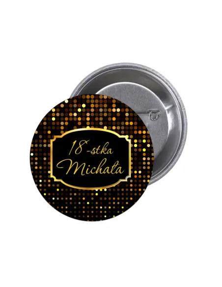 Przypinki Buttony 18 Stka Imię Znaczki Badziki Grafiką