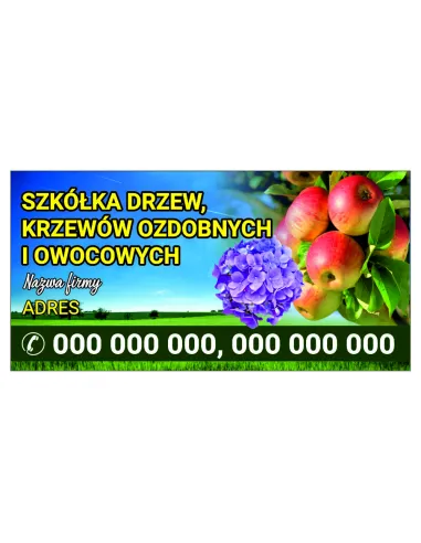 Naklejka Auto Reklamowa 50x100cm Szkółka Drzew – Na Auto