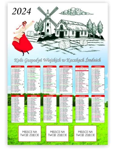 Kalendarz KGW Koło Gospodyń 50szt – Wiejskich 2024 50szt