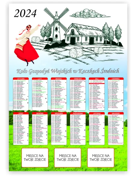 Kalendarz KGW Koło Gospodyń 50szt – Wiejskich 2024 50szt