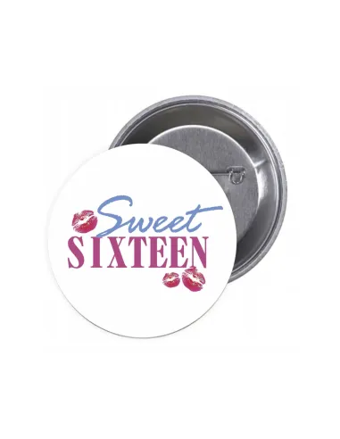 Przypinki Buttony Sweet Sixteen Znaczki Badziki Grafiką