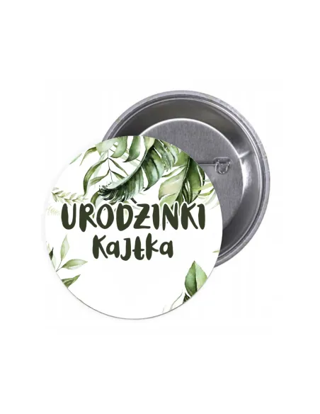 Przypinki Buttony Urodzinki Imię Znaczki Badziki Grafiką