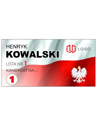 Magnes na Samochód 60x30 cm Wyborczy Parlamentu 20 szt