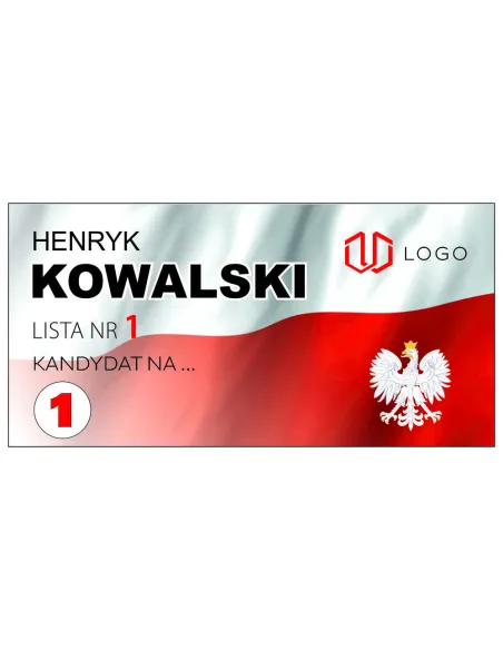 Magnes na Samochód 60x30 cm Wyborczy Parlamentu 20 szt