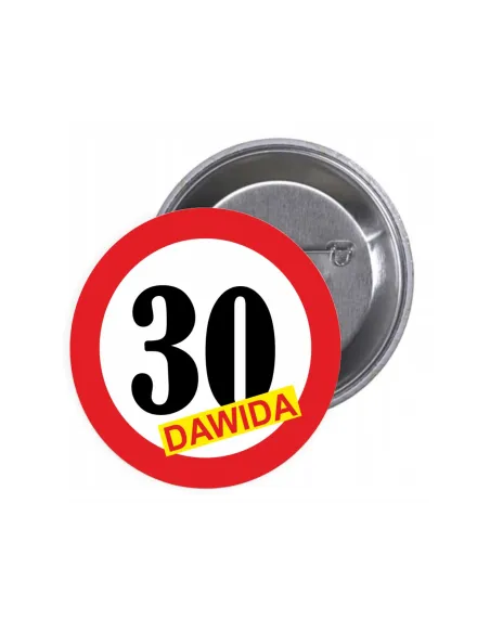 Przypinki Buttony 30 Imię Znaczki Badziki z Grafiką