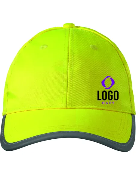 Czapka Odblaskowa Firmowa z Nadrukiem Haftem logo Firmy