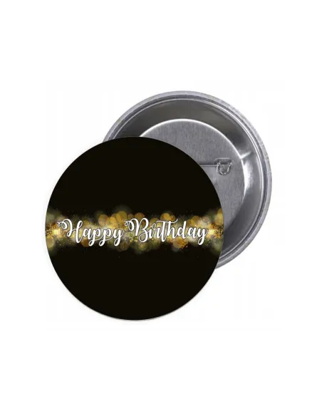 Przypinki Buttony Happy Birthday Znaczki Badziki Grafiką