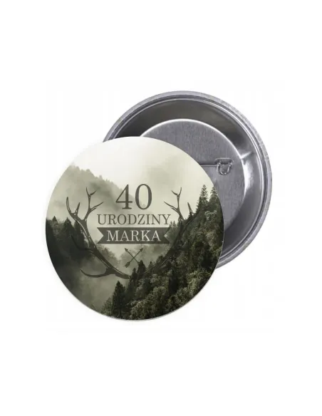 Przypinki Buttony Personalizowany z Nadrukiem Urodziny