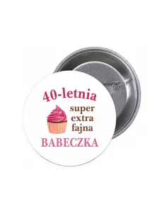 Przypinki Buttony 40 – Letnia Babeczka Znaczki Badziki