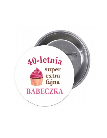 Przypinki Buttony 40 – Letnia Babeczka Znaczki Badziki