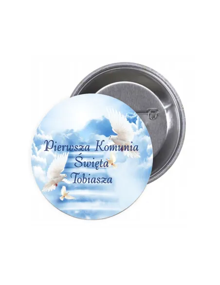 Przypinki Buttony – Komunia Pierwsza Święta Imię Znaczki
