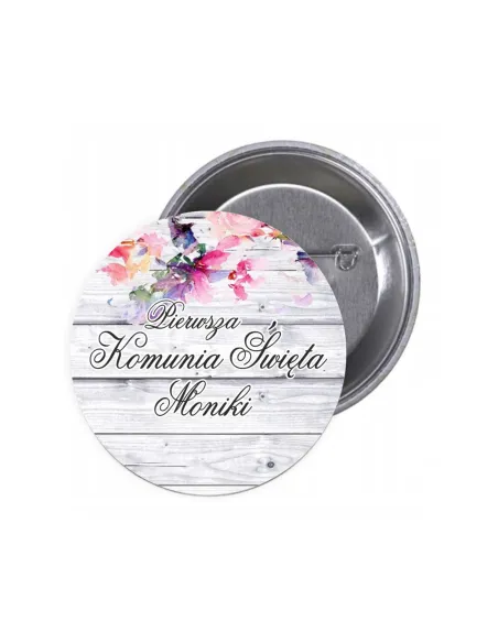 Przypinki Buttony Personalizowany z Nadrukiem Komunia