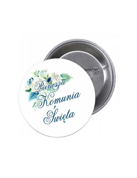 Przypinki Buttony – Komunia Pierwsza Święta Znaczki