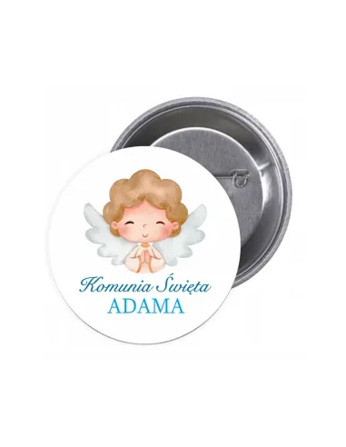 Przypinki Buttony Komunia Święta Imię Znaczki z Nadrukiem