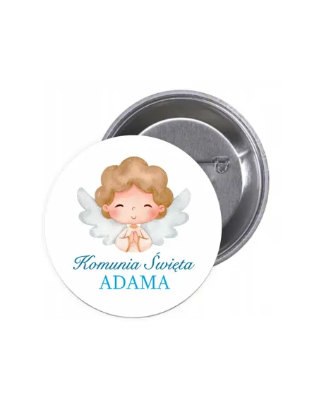 Przypinki Buttony Komunia Święta Imię Znaczki z Nadrukiem