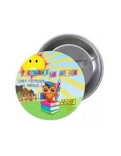 Przypinki Buttony Pasowanie na Ucznia Znaczki Badziki