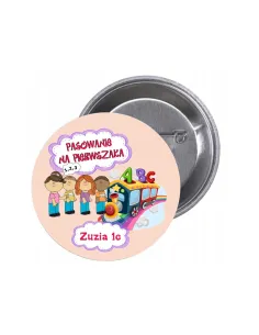 Przypinki Buttony Pasowanie Pierwszaka Imię Klasa Znaczki