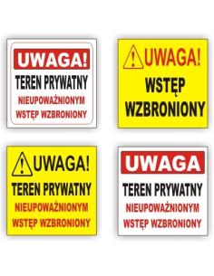 Teren Prywatny Znaki Tablice Ostrzegawcze Informacyjne