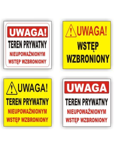 Teren Prywatny Znaki Tablice Ostrzegawcze Informacyjne