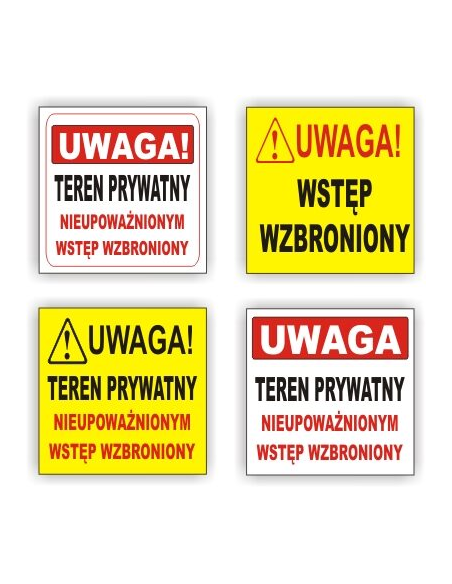 Teren Prywatny Znaki Tablice Ostrzegawcze Informacyjne