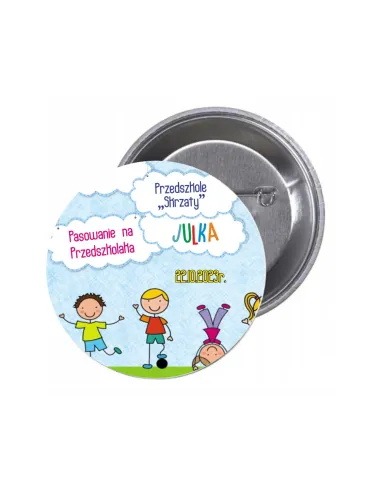 Przypinki Buttony Przedszkole Nazwa Imię Znaczki Badziki