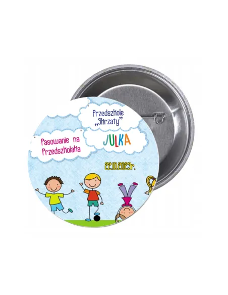 Przypinki Buttony Przedszkole Nazwa Imię Znaczki Badziki