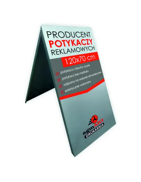 Potykacz Stojak Reklamowy 120x70 cm Metalowy Potykaczy
