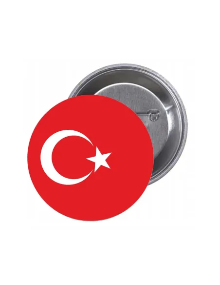 Przypinki Buttony Flaga Turcja Znaczki Badziki z Grafiką