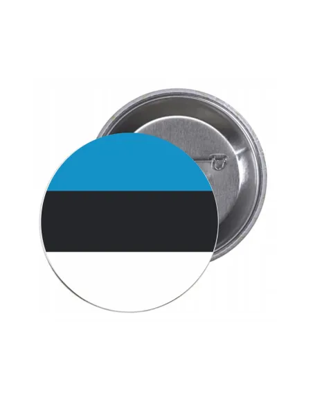 Przypinki Buttony Flaga Estonia Znaczki Badziki Grafiką