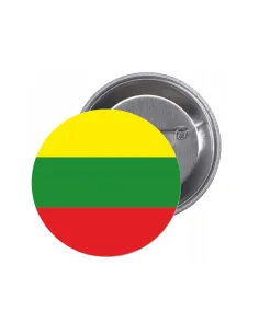 Przypinki Buttony Flaga Litwa Znaczki Badziki z Grafiką