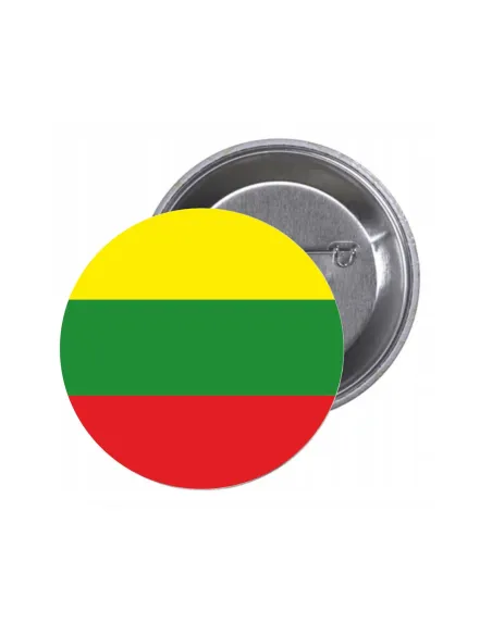Przypinki Buttony Flaga Litwa Znaczki Badziki z Grafiką