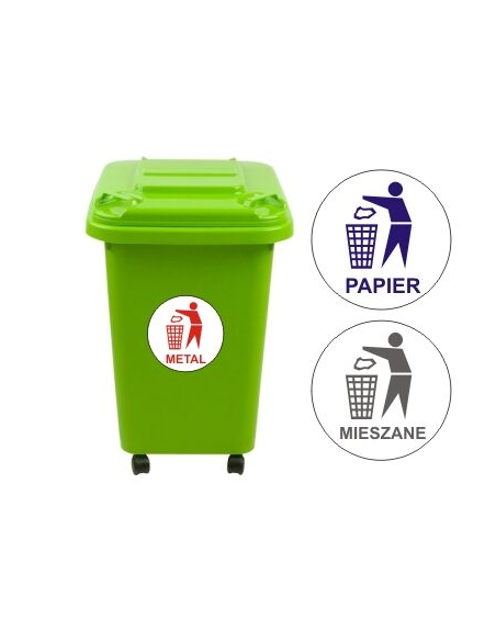 Naklejki Zestaw Naklejek Oznaczenia Kontenerów Odpady