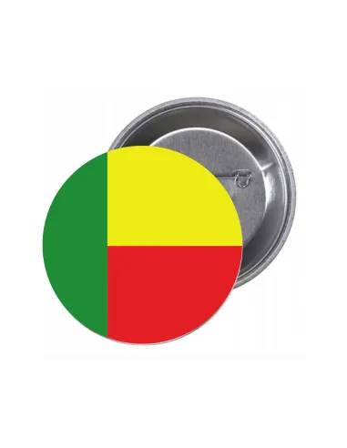 Przypinki Buttony Flaga Benin Znaczki Badziki z Grafiką