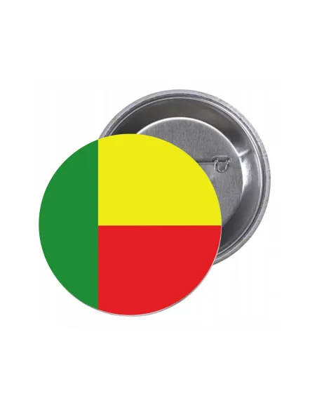 Przypinki Buttony Flaga Benin Znaczki Badziki z Grafiką