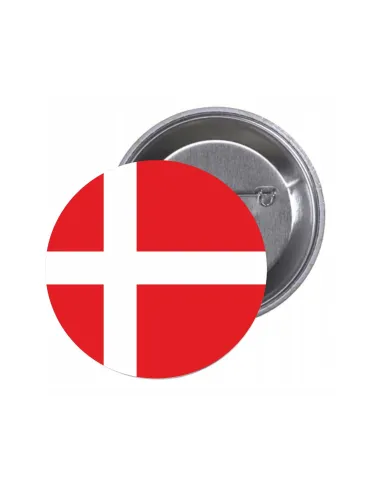 Przypinki Buttony Flaga Dania Znaczki Badziki z Grafiką